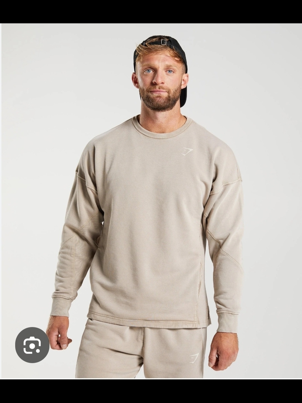 Gymshark Men’s Crewneck Sweatshirt - Beige Sandstone